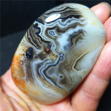 TOP 102G Natural Polished Silk Banded Lace Agate Crystal Madagascar  B273 picture