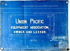 1904 Union Pacific Blueprint- Utah Railroad- ‘Ownership Plate’ 15” x 11” picture