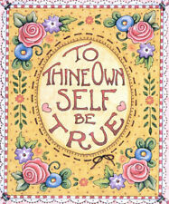 Shakespeare Hamlet-BE TRUE-Handcrafted Magnet-Using art by Mary Engelbreit   picture