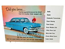 1954 Ford Crestline Vintage Advertising Postcard Vintage Automobile Ad picture