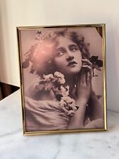 Vintage Brass Gold Tone Metal Photo Picture frame 8”x10” picture