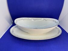 Noritake Natalie 5815 Serving Platter  And Serving Bowl Replacements Lot Of 2 picture