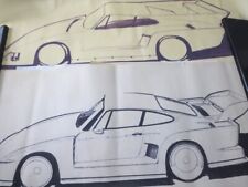 Porsche 935 Kremer Racing Design Sketch Drawing Art LOT OF 5 -  NOTTRODT Vintage picture