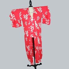 Vintage Kimono Red Yukata Cotton Summer picture