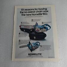 Vintage Print Ad Homelite 150 Chain Saw Sports Illustrated Nov 8, 1971 picture