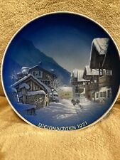 Rosenthal Weihnachten Christmas Collector Plate 1971 Germany Blue 8 1/2” picture