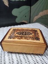 ANTQ ITALIAN SATINWOOD & TIGERWOOD Reuge Music Jewelry Box 'I could have danced picture