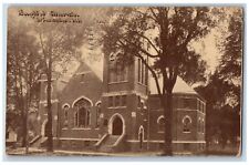 Lincoln Illinois IL Postcard Baptist Church Exterior View Building 1913 Vintage picture