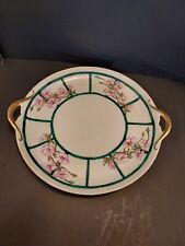 Vintage Hand Painted Double Handle Pink Florals Serving Tray France GDA picture