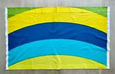 Vintage Marimekko Fabric Panel with large Scale Rainbow Print, Small Tablecloth picture