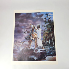 Vintage SP Nava Ha Jesus with Native American Signed Print 70/650 LDS Mormon picture
