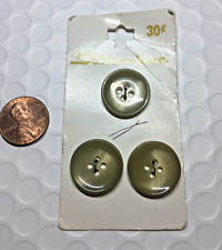 Vintage steamline buttons four hole olive green 11/16