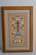 Vintage Sand Art Native American Craft Framed Yei Be Chei Holy People picture
