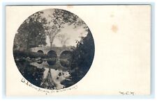 Old Stone Bridge South Glastonbury Masked RPPC Real Photo Postcard picture