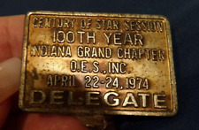 Century of Star Session 100th Year Indiana Grand Chapter DELEGATE 1974 B740 picture