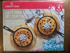 Crofton Cast Iron Dessert Set for Two Pre-seasoned with Two Trivets picture