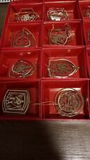 12 Days Of Christmas Ornaments. Silver Plated / Silver Tone. Great Condition. picture