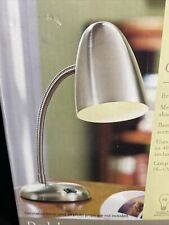 Home Trends Stainless Steel Flexible Goose-neck Desk Lamp Silver New picture