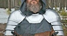 Pauldrons Pair Medieval Armor Shoulder Larp Steel Gorget Knight Gothic Warrior picture