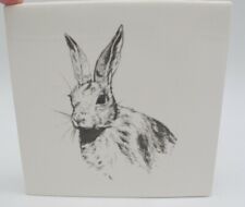 Discontinued Fired Earth LTD Woodland Animals Hare Rabbit Handmade Ceramic Tile picture