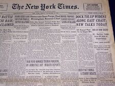 1948 NOVEMBER 12 NEW YORK TIMES - DOCK TIE-UP WIDENS - NT 3526 picture