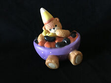 Lucy & Me Halloween Jelly Bean Bear Candy Corn Lucy Rigg ENESCO 1996 picture