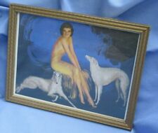 ART DECO BORZOI & LADY ROLF ARMSTRONG FRAMED PRINT picture