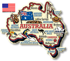 Australia Jumbo Country Map Magnet by , Collectible Souvenirs Made in the USA ⭐️ picture