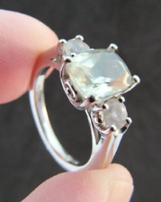 Estate Sale STERLING SILVER vintage CUBIC ZIRCONIA ring 925 6.75 womens 4.3g picture