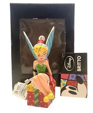 BRITTO By Disney Enesco Tinker Bell On A Present 4” Christmas Figurine 2014 NIB picture