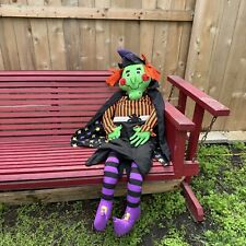 Vtg LILLIAN VERNON LIFE SIZE WITCH PLUSH FABRIC FIGURE HALLOWEEN See Pics picture