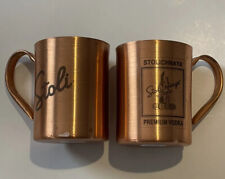 Stoli Vodka Moscow Mule Mug Copper & Stainless Steel Cup Drink Stolichnaya Vtg picture