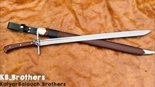 Custom & Handmade Carbon Steel Blade Hunting MESSER Historical Sword-34-inches. picture