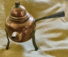 Antique European handmade copper and wrought iron coffee pot picture