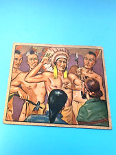 Vintage 1949 (75 yrs)Bowman Wild West #B-8 An Indian Never Forgets picture
