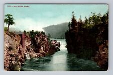 Post Falls, ID-Idaho, Scenic View and Mill c1910, Vintage Postcard picture