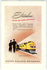 1940s UNION PACIFIC RAILROAD CITY OF LOS ANGELES STREAMLINER PRINT AD Z4249 picture