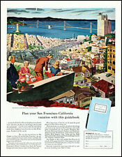 1947 San Francisco Russian Hill Bay Bridge Californians vintage art print ad LA5 picture
