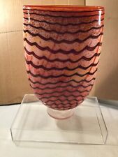 Exquisite Modern Art Glass Vase by Bruce Pizzichillo & Dari Gordon 15” Tall Mint picture
