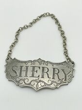 STIEFF Pewter Sherry Hanging Decanter Label Historic Newport APPROVED picture
