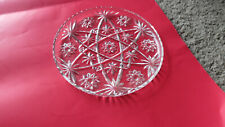 Vintage Anchor Hocking EAPC Star of David Crystal Glass Cake Plate picture