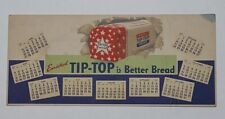 1947 Vintage Tip Top Bread 8 month Calendar Advertising kitchen restaurant decor picture