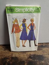 Vintage Simplicity Pattern 7720 Size 12 1976 Vest,Skirt,Pullover Top picture