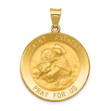14k Polished and Satin St. Anthony Medal Hollow Pendant XR1293 picture