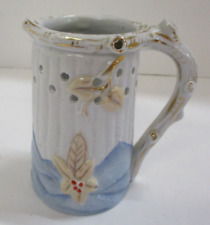Vintage Bavarian Puzzle Mug Stein With Leaves and Either Water or Mountains picture
