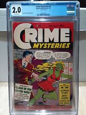 1953 Crime Mysteries # 5 CGC 2.0 Vintage Pre-code Crime Horror Pretty Girl Etc  picture