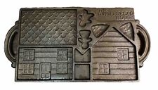 Vintage Cast Iron Mold The Gingerbread House 1985 John Wright Double Sided Flaws picture