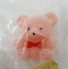 VTG New Sealed Pink Miniature Dollhouse Teddy Bear Figure picture