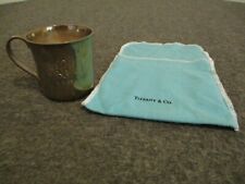 TIFFANY & CO. STERLING SILVER BABY CUP + POUCH 23245 CHRISTENING CUP 98g- W/MONO picture