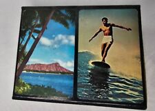 Vintage Souvenir Hawaii Duke Kahanamoku Surfing Deck Playing Cards Island Vtg picture